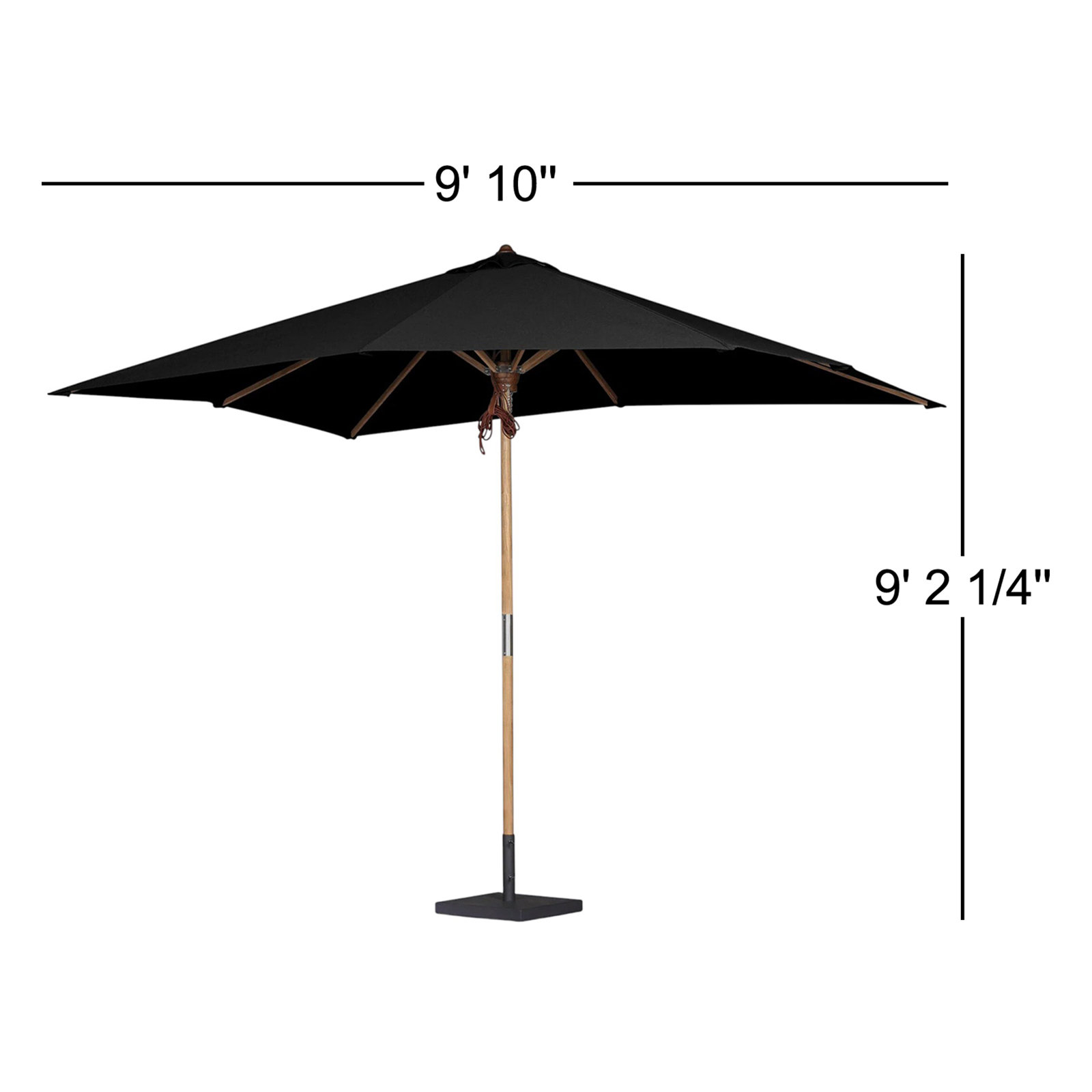 Nadira 118'' Outdoor Umbrella, Black