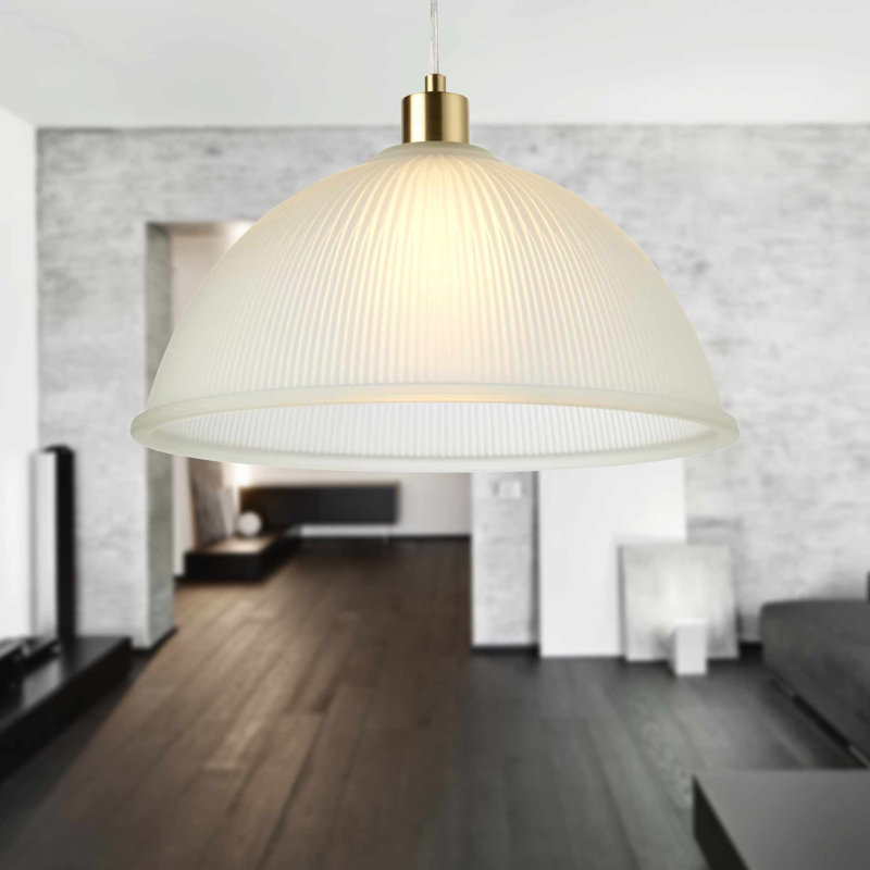 Awanda 1 - Light Satin Brass Dome Pendant