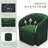 29" W Upholstered Swivel Barrel Chair-2114900427