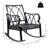 Outdoor Wicker Rocking Chair With Padded Cushions, Aluminum Furniture Rattan Porch Rocker Chair W/ Armrest For Garden, Patio, And Backyard-941839430