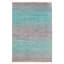 Tapis cyan ombre en soie noué à la main One Of Kind 5 pi 11 po x 8 pi 9 po