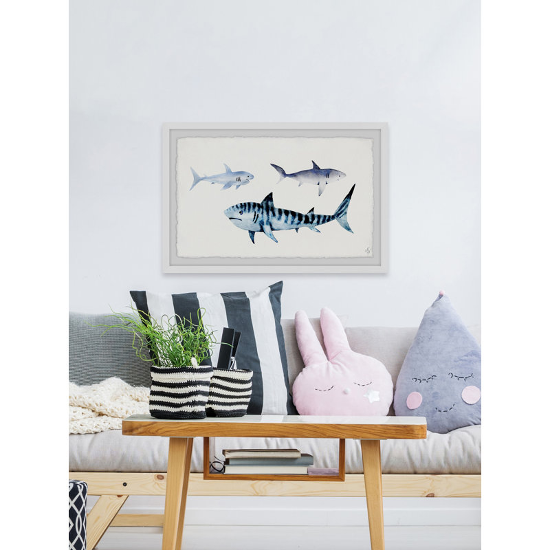 Cristopher The Sharks II - Painting, 41cm H x 61cm W