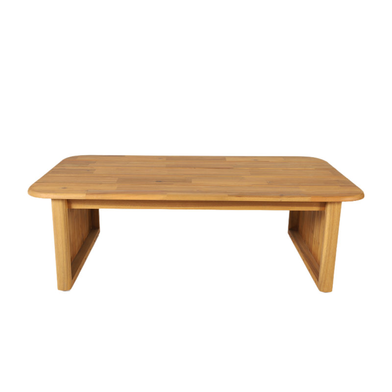 Table basse d'extérieur rectangulaire en acacia