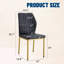 Ensemble 4 pièces de chaises de salle à manger de luxe en polyuréthane doré: dossier ergonomique, hauteur de 36,7 pouces-246797996-246797997