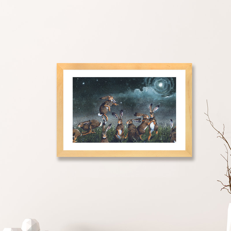 « moondance » par maggie vandewalle-impression, Papier avec cadre beige, H 16 po x l 24 po x P 1 po