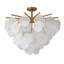 This Exquisite Semi Flush Mount Is In An Antique Brass Finish. The Frame Is Made Out Of Iron, And It Comes With Hanging Frosted Glass. It Is Hanging By Adjustable Rods, And You Can Create A Timeless Feel While Using Modern Forms-785812751