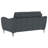 Okeshi Upholstered Sloped Track Arm Loveseat Charcoal