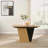 61.81 (46.46) Inch Extendable Dining Table With Built-In Storage, Modern Wooden Table With Sturdy Metal Frame And MDF Base, Adjustable Tabletop For Home Kitchen, Dining Room, And Office Spaces.-111286414
