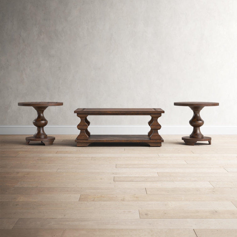 Gildford 3 - Piece Solid Wood Living Room Table Set