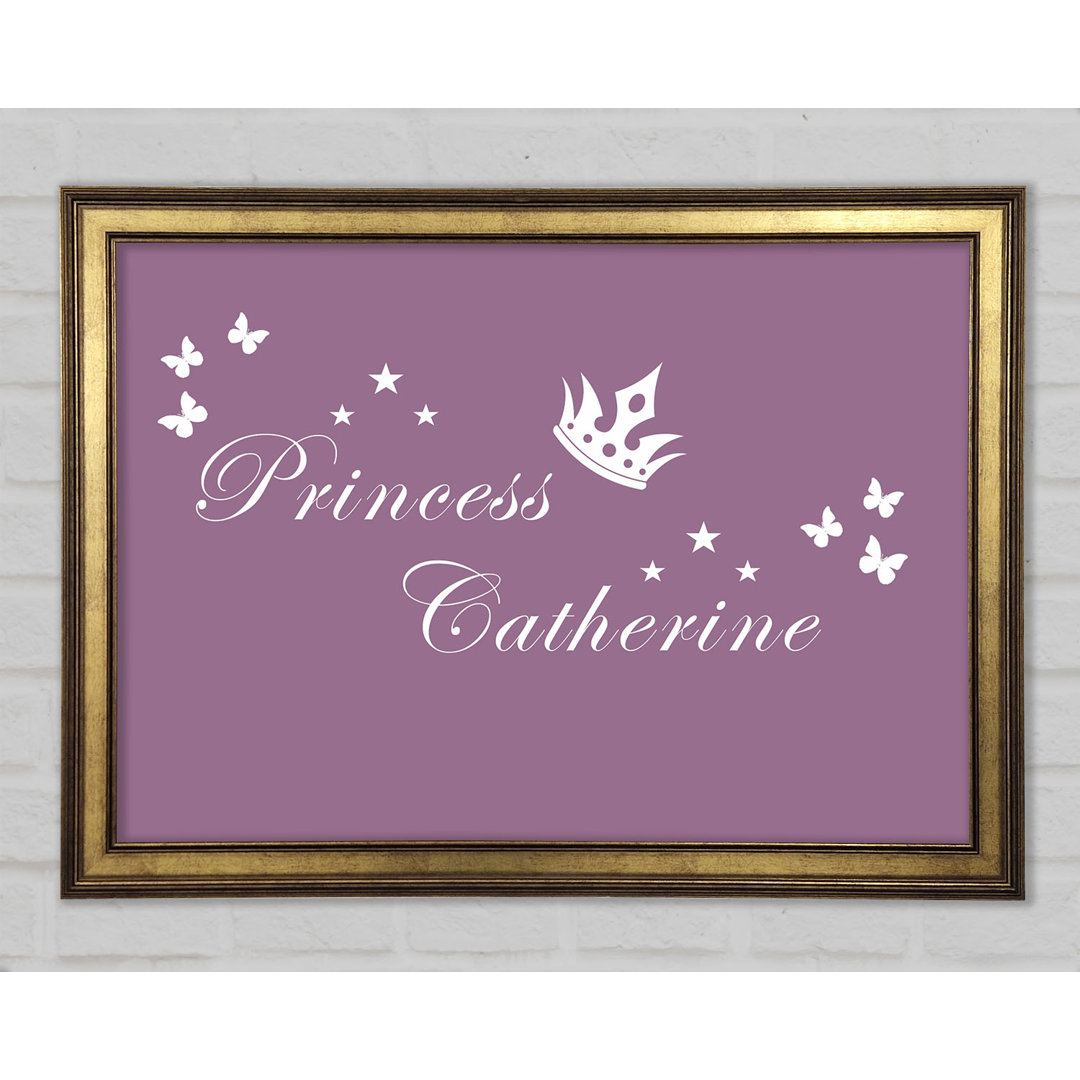 Girls Room Quote Your Own Name Princess 2 Gerahmter Druck