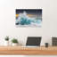 Crashing Ice Wave Dramatic Abstract Contemporary Nature Ocean Wall Art Print 1 Piece Wrapped Canvas Wall Art-1307608668