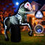  Cheval squelette gonflable d'Halloween de 6,6 pi avec lumières DEL intégrées