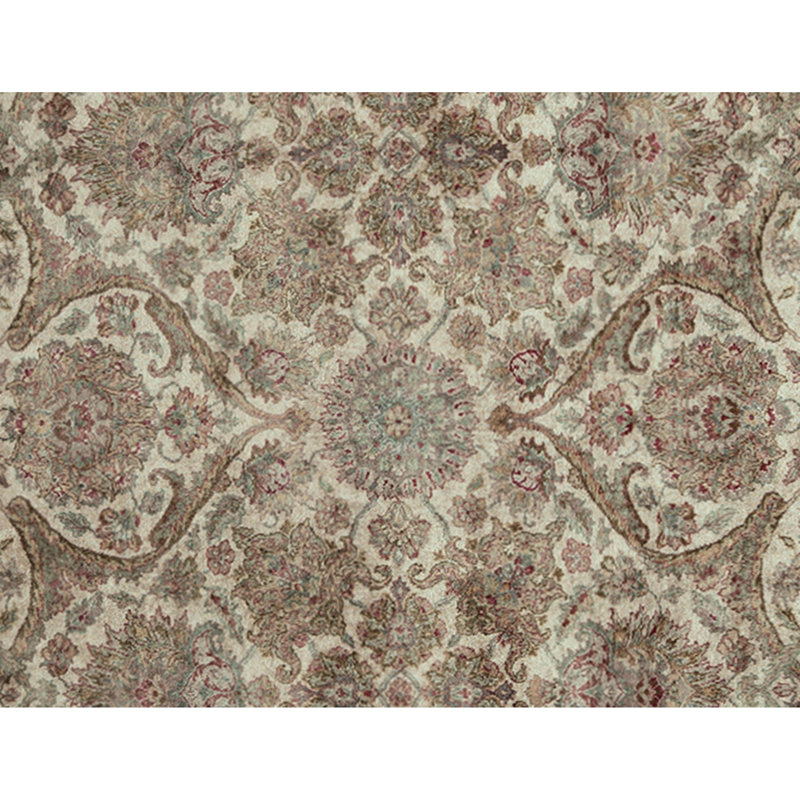 High-Quality Hand-Knotted Cream And Camel Area Rug