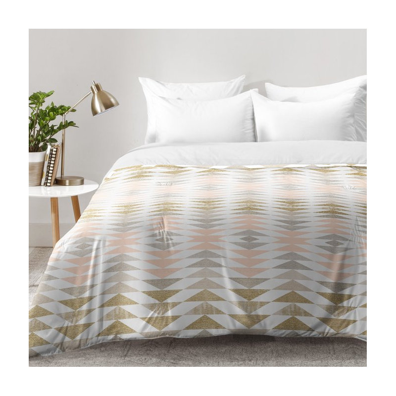 Georgiana Paraschiv Modern & Contemporary Polyester Geometric Shapes Comforter, Full/Queen Comforter + 2 Standard Shams