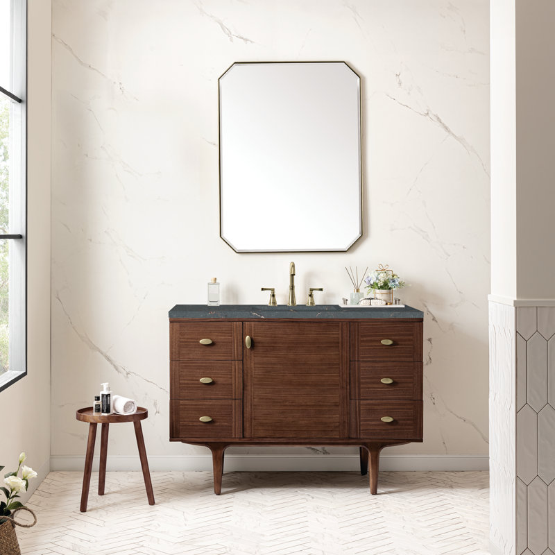 Amberly 48'' W Single Vanity, Parisien Bleu, 8" Widespread