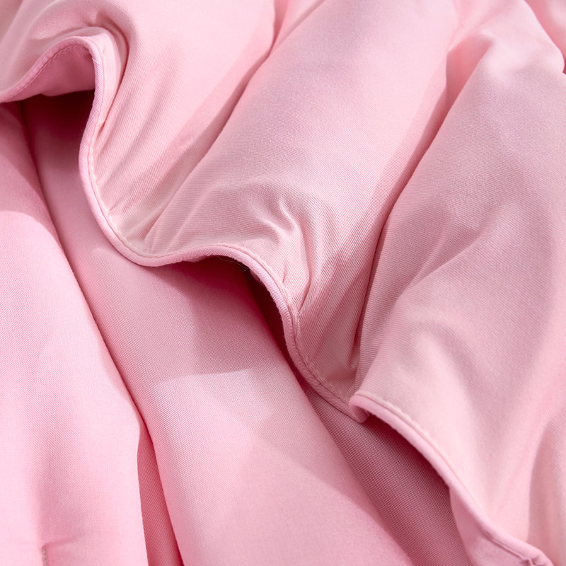Ensemble d'édredon surdimensionné rose bonbon Comon, Édredon pour lit simple TG + 1 taie décorative