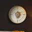Copiague 46cm Metal Wall Clock for Living Room Decor, White and Gold Modern Wall Clock for Bedroom