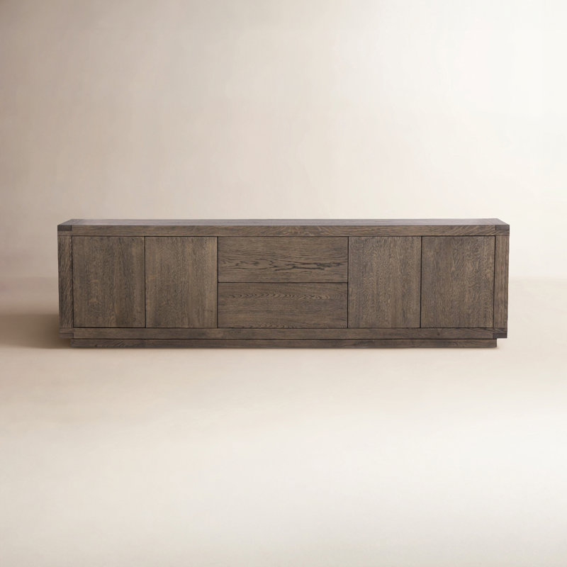 Nemo Unfinished TV Stand for TVs up to 88", Oak Brown