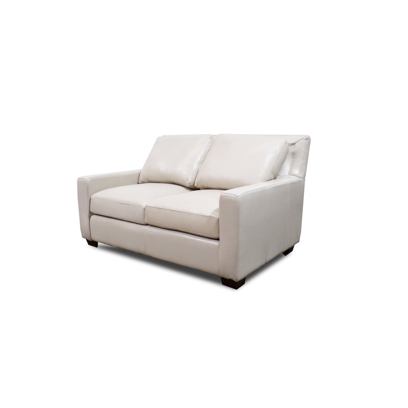 Causeuse fabriquée à la main 60 po Haven, Crème, H 37 po x l 60 po x P 40 po