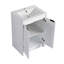 Meuble-lavabo autoportant avec lavabo en résine