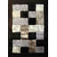 Tapis noir/gris/beige à surface beige fait main géométrique Nevin-342687370