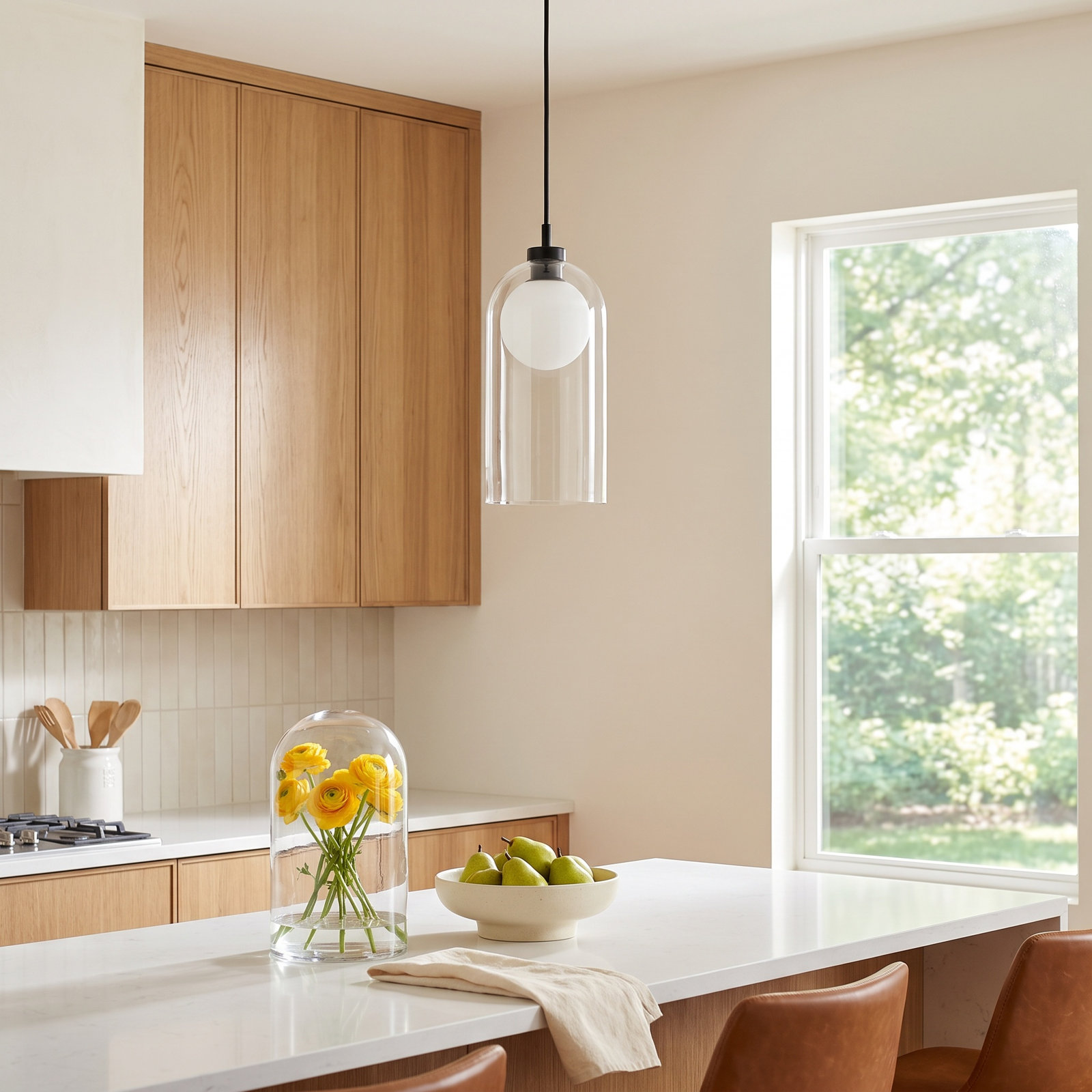 Kathrynn Single Light Glass Pendant