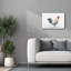 «Rooster In Watercolor» par Jean Plout, art mural sur toile-300371516