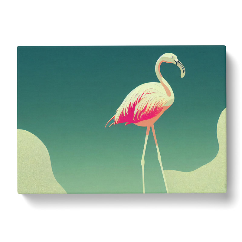 Astonishing Flamingo - Wrapped Canvas, 40cm H x 60cm W x 3cm D