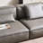 Gray Genuine Leather Modular Sofa cushion couch