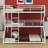 Metal Triple Bunk Bed Frame With Long And Short Ladder,Full XL Over Twin XL Over Queen Size Triple Bunk Bed-321540262