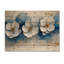 Velours cerisier en fleurs bleu Simplicity III - impression sur bois de cerisier en fleurs - sur bois de pin naturel-73012794