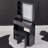 Compact 29.2-Inch Left Drawer Vanity Table Set with Tri-Color LED Mirror, Cushioned Stool, and High Storage Capacity for Small Spaces-494990379