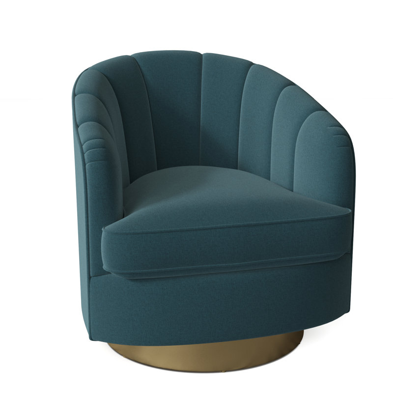 Fauteuil demi-tonneau pivotant de 28,75 po Conseilsy, 4834 - blanc