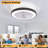 Lamond 19" Flush Mount Ceiling Fan With Led Light And Remote Control Bladeless Ceiling Fan-1797836855