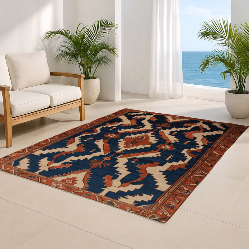 Persian Gray Indoor and Outdoor Area Rug, Rectangle 2' x 3'