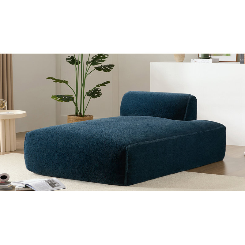 Modular Left-handed face Sofa with soft cushion, Dark Blue