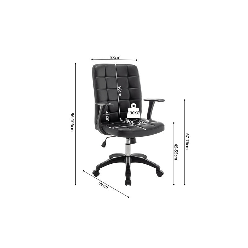Ponsell Office Chair, Black
