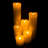Realistic LED Flameless Dripping Wax Pillar Candles (Set of 6)