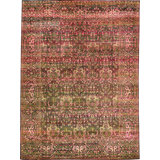 Pink Alchemy Traditional Silk Rug - 9' x 12'2"