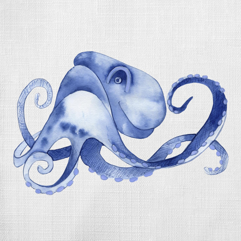 Nautical Sea Life_469 - Coussin décoratif en polyester, H 18 po x l 18 po