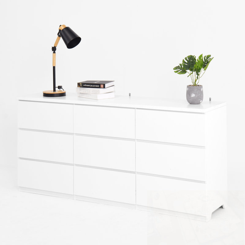 Commodes d'appoint en bois avec 9 tiroirs