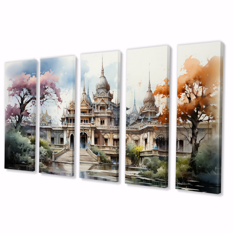" Thai Temple Reflections I " 5 - Pieces