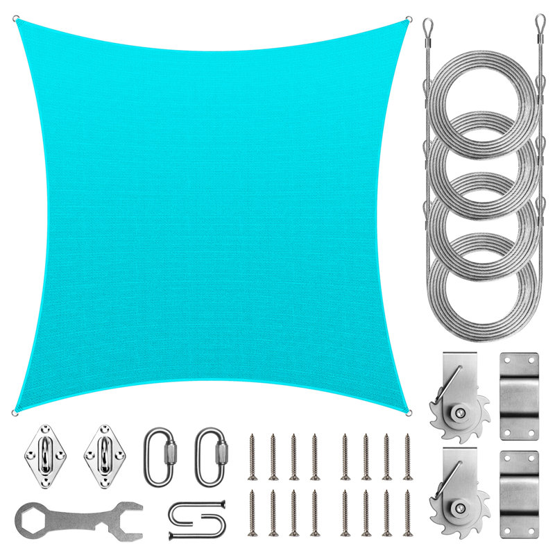 Voile d'ombrage Amgo, Sarcelle, 16 pi x 16 pi
