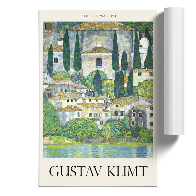 Church in Cassone Print by Gustav Klimt - Frameless Print, 30cm H x 21cm W x 0.1cm D