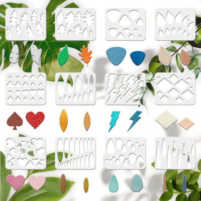 12-Piece Reusable Earring Making Templates Set