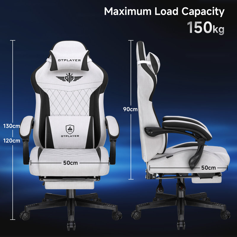 Metro Lane Adjustable Swiveling PC & Racing Game Chair, Grey