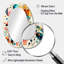 Blue And Orange Geometry Balance I - Abstract Oval Decorative Mirror On Metal-1343313825