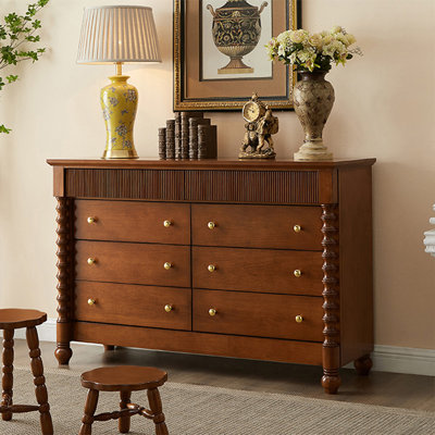 Armoire d'appoint en bois manufacturé cerisier foncé
