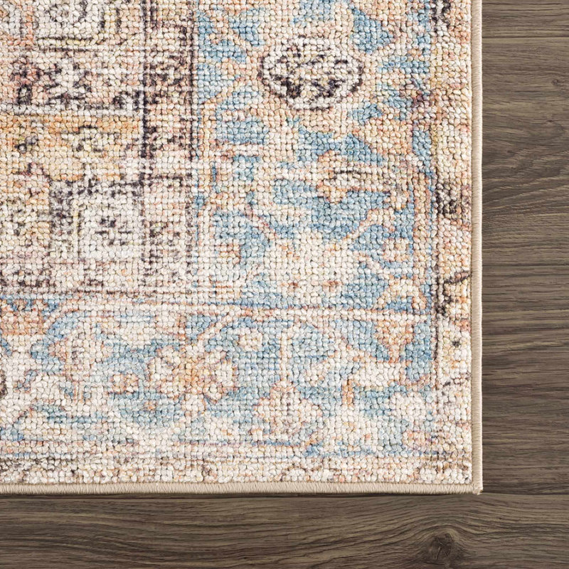 Becky Oriental Machine Washable Brown Area Rug, Rectangle 2'7" x 4'