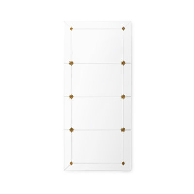 Rosette Flat Beveled Wall Mirror